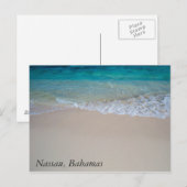 Carte Postale Plage bahaméenne simple (Devant / Derrière)