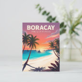 Carte Postale Plage Blanche de Boracay Philippines (Debout devant)