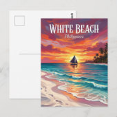 Carte Postale Plage Blanche Philippines (Devant / Derrière)