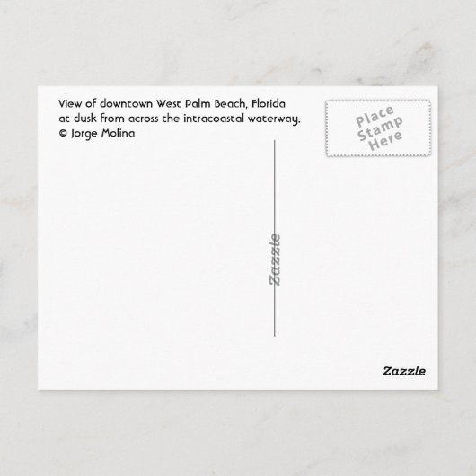 Carte Postale Plage Blue Palm (Dos)