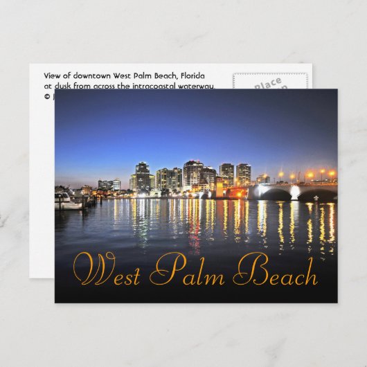 Carte Postale Plage Blue Palm (Devant / Derrière)