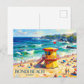 Carte Postale Plage Bondi Australie (Devant / Derrière)