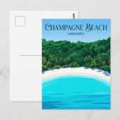 Carte Postale Plage Champagne Vanuatu (Devant / Derrière)