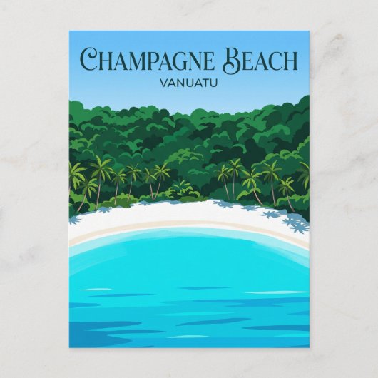 Carte Postale Plage Champagne Vanuatu (Devant)