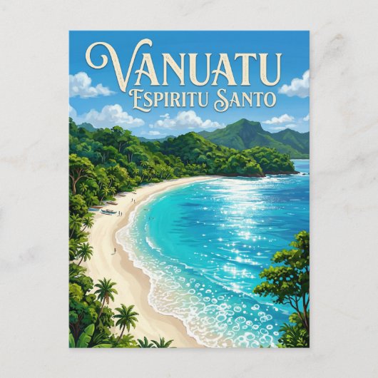 Carte Postale Plage Champagne Vanuatu (Devant)