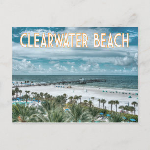 Carte Postale Plage Clearwater Floride scène de plage