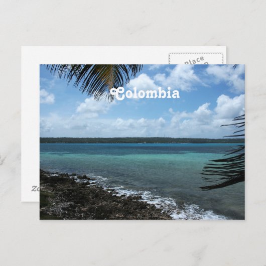 Carte Postale Plage colombienne (Devant / Derrière)