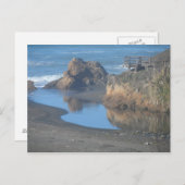 Carte Postale Plage côtière de Mendocino (Devant / Derrière)