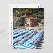 Carte Postale Plage côtière italienne (Devant / Derrière)