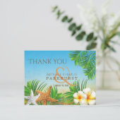 Carte Postale Plage côtière - Merci (Debout devant)