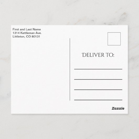 Carte Postale Plage côtière - Merci (Dos)