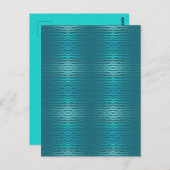 Carte Postale Plage côtière Salé Turquoise Wave Résumé Design (Devant / Derrière)