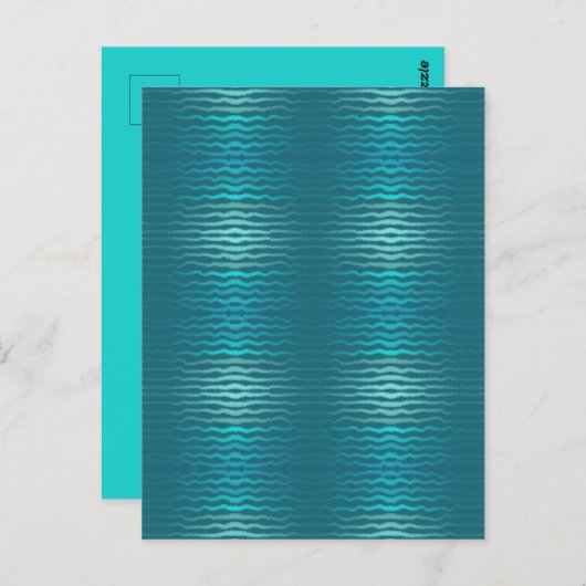 Carte Postale Plage côtière Salé Turquoise Wave Résumé Design (Devant / Derrière)