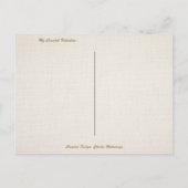 Carte Postale Plage côtière Thème Bois Dérivé Jour des Valentine (Dos)