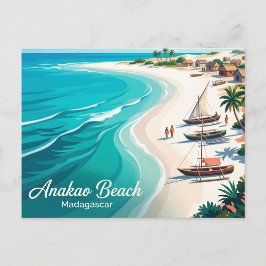 Carte Postale Plage d'Anakao Madagascar (Devant)