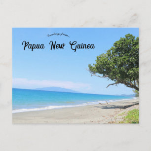 Carte Postale Plage dans la province de Sepik Est Papouasie-Nouv