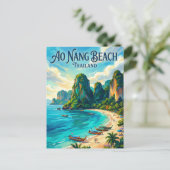 Carte Postale Plage d'Ao Nang Thaïlande (Debout devant)