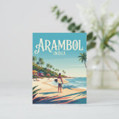 Carte Postale Plage d'Arambol Inde (Debout devant)