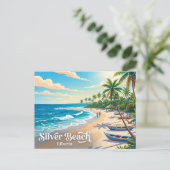 Carte Postale Plage d'Argent Liberia (Debout devant)
