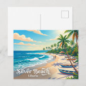 Carte Postale Plage d'Argent Liberia (Devant / Derrière)