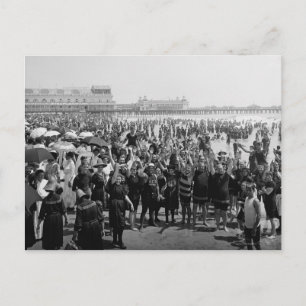 Carte Postale Plage d'Atlantic City, 1910