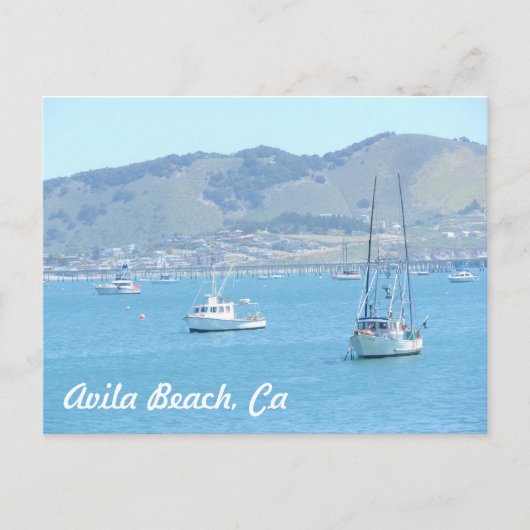 Carte Postale Plage d'Avila, CA (Devant)