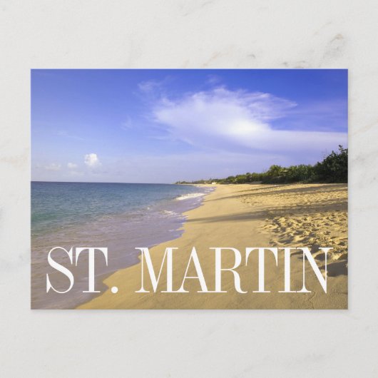 Carte Postale Plage de Baie Longue, St-Martin | Merci (Devant)