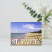 Carte Postale Plage de Baie Longue, St-Martin | Merci (Debout devant)