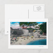 Carte Postale Plage de bain à Pacific Grove (Devant / Derrière)