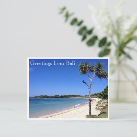 Carte Postale plage de bali (Debout devant)