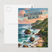 Carte Postale Plage de Bathsheba à la Barbade (Devant / Derrière)