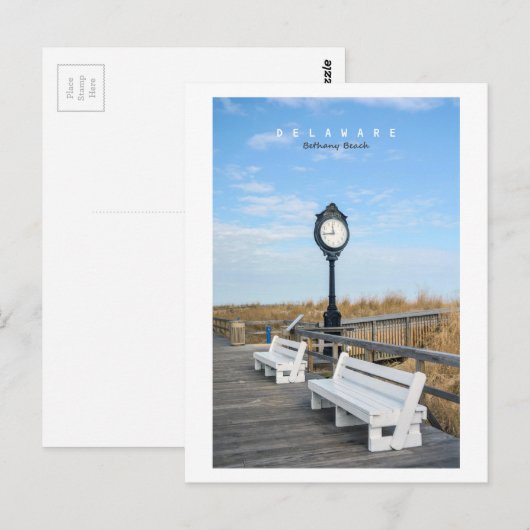 Carte Postale Plage de Bethany, Delaware (Devant / Derrière)