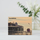 Carte Postale Plage de Blackpool (Debout devant)