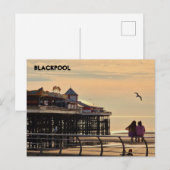 Carte Postale Plage de Blackpool (Devant / Derrière)