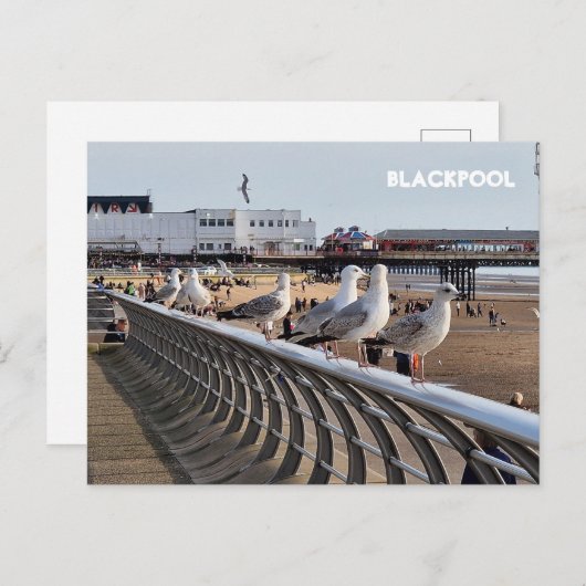 Carte Postale Plage de Blackpool (Devant / Derrière)