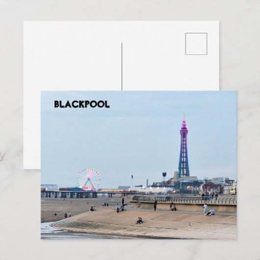 Carte Postale Plage de Blackpool (Devant / Derrière)