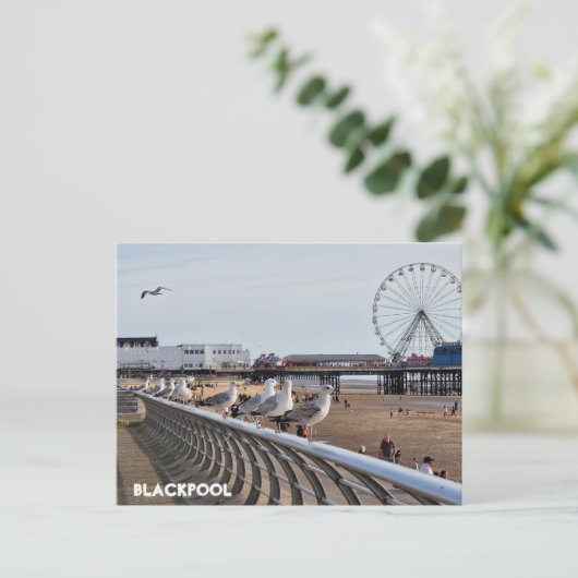 Carte Postale Plage de Blackpool (Debout devant)