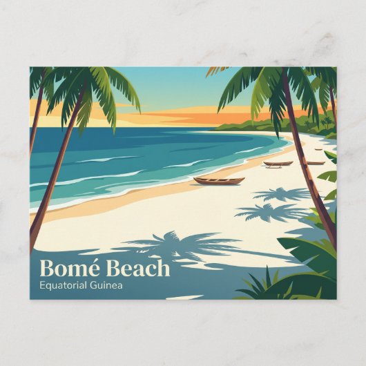 Carte Postale Plage de Bomé Guinée Équatoriale (Devant)
