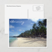Carte Postale plage de boracay palms (Devant / Derrière)