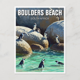 Carte Postale Plage de Boulders Manchots Afrique du Sud Voyage