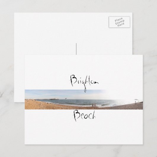 Carte Postale Plage de Brighton (Devant / Derrière)