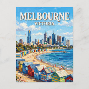 Carte Postale Plage de Brighton Melbourne Australie