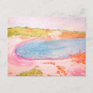 Carte Postale Plage de Budelli Pink Island
