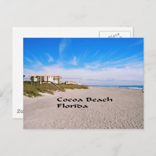 Carte Postale plage de cacao Floride (Devant / Derrière)