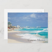 Carte Postale Plage de Cancun Mexico (Devant / Derrière)