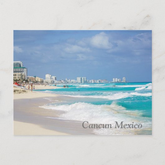 Carte Postale Plage de Cancun Mexico (Devant)