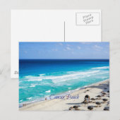 Carte Postale Plage de Cancun, Mexique (Devant / Derrière)
