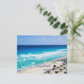 Carte Postale Plage de Cancun, Mexique (Debout devant)