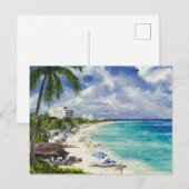 Carte Postale Plage de Cancun Mexique (Devant / Derrière)