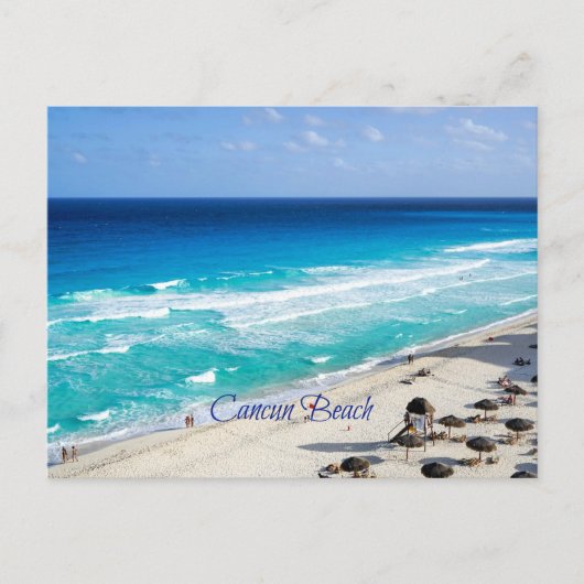 Carte Postale Plage de Cancun, Mexique (Devant)